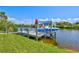 Waterfront dock with boat lift at 8058 Santa Cruz Dr, Port Charlotte, FL 33981