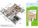 Detailed floor plan of a spacious home layout with labeled rooms, garage, pool, and patio at 8058 Santa Cruz Dr, Port Charlotte, FL 33981