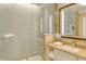 Sleek bathroom with a glass-enclosed shower, modern fixtures, and a well-lit vanity for a luxurious experience at 915 Seaside Dr # 606 Weeks 6-7, Sarasota, FL 34242