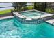 Sparkling pool and spa with a serene view, perfect for relaxation and outdoor enjoyment at 11435 Apple Tree Cir, Bradenton, FL 34211