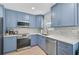 The kitchen boasts modern appliances and stylish cabinetry at 12305 Harland St, North Port, FL 34287