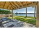 Charming lakefront pavilion with picnic tables and barbecue, ideal for gatherings and outdoor enjoyment at 4017 Crockers Lake Blvd # 1421, Sarasota, FL 34238