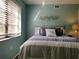 Bright bedroom featuring a cozy bed, light blue walls, and sunny window at 5630 Golf Pointe Dr # 108, Sarasota, FL 34243