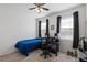 Bedroom with a desk area and black out curtains at 5727 Oak Bridge Ct, Bradenton, FL 34211