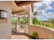 Exterior stairwell access to unit 7334 with brick floors and lovely views at 7334 Regina Royale # 74, Sarasota, FL 34238
