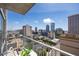 Balcony with bistro seating provides an expansive view of the city skyline at 777 N Ashley Dr # 1712, Tampa, FL 33602