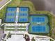 Birds eye view of the community's sporting facilities, including tennis and bocce ball courts at 8752 Coastal Key Way, Parrish, FL 34219
