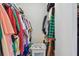 Walk-in closet filled with a variety of clothing items on hangers and shelves at 10265 Gandy N Blvd # 1004, St Petersburg, FL 33702