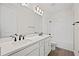 This bathroom features a double sink vanity, and a shower-tub combo at 164 Eagleston Ln, Sarasota, FL 34240