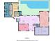 Detailed floor plan showing the layout of the Primary bedroom, living area, and outdoor pool at 4153 Camino Real, Sarasota, FL 34231