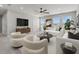 Comfortable living area featuring a ceiling fan, recessed lights and natural lighting at 4405 Stargrazer Ct, Palmetto, FL 34221