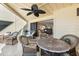 A comfortable patio has beautiful wicker furniture and a view at 548 Beach Rd # 540A, Sarasota, FL 34242