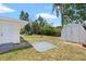 Backyard featuring a shed and potential for outdoor activities at 6732 Washington Pl, Bradenton, FL 34207