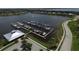 Aerial view of community marina offering residents easy access to the water for boating and recreational activities at 1030 Tidewater Shores Loop # 404, Bradenton, FL 34208