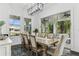 Elegant dining room with large windows and sliding doors leading to the outdoor space at 13721 Saw Palm Creek Trl, Lakewood Ranch, FL 34211