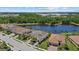 Stunning aerial view of lakeside houses with lush green landscaping at 2818 Starwood Ct, Lakewood Ranch, FL 34211