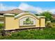 Attractive neighborhood sign amidst lush landscaping at 3623 Pitch Ln, Sarasota, FL 34232
