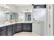 Elegant bathroom features double sinks, modern fixtures, and a glass-enclosed shower at 4325 Renwick Dr, Parrish, FL 34219
