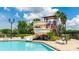 Community pool slide featuring multiple turns offering enjoyment for all ages at 4325 Renwick Dr, Parrish, FL 34219
