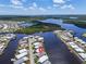 Aerial shot of community located on waterfront property with access to canals and beautiful views at 520 Ideal Pl, North Port, FL 34287