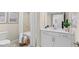 Well-lit bathroom featuring modern fixtures, neutral tones, and a shower-tub combination for convenience at 5616 Summit Pointe Cir # 101, Bradenton, FL 34210
