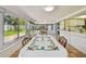 Bright sunroom with tiled floor, glass windows, and access to the kitchen and backyard at 6004 10Th Ave W, Bradenton, FL 34209