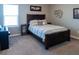 Bedroom features a Queen bed, a window, and a side table with a lamp at 11702 Tetrafin Dr, Riverview, FL 33579