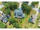 Aerial view of the property featuring a screened in pool at 13615 4Th Ne Ave, Bradenton, FL 34212