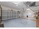 A spacious garage provides ample parking and storage with natural light, enhancing the home's convenience and utility at 1828 Mova St, Sarasota, FL 34231