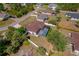 Aerial view of a home showcasing the backyard, pool, and surrounding neighborhood at 2366 Ann Arbor Rd, North Port, FL 34286