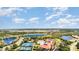 Aerial shot of the community showing lakes, nature preserves, community amenities and surrounding areas at 2705 Taheebo Way, North Port, FL 34289