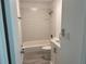 Updated bathroom with modern fixtures and subway tile shower-tub combination at 4505 3Rd Street W Cir # 269, Bradenton, FL 34207