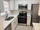 Updated kitchen with stainless steel appliances and quartz countertops at 4505 3Rd Street W Cir # 269, Bradenton, FL 34207