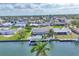 Aerial view showcasing the pool, boat dock, and waterfront location at 4911 Commonwealth Rd, Palmetto, FL 34221