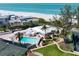 Aerial view of beautiful community with pool, spa, beach and tennis courts at 5055 Gulf Of Mexico Dr # 435, Longboat Key, FL 34228