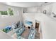 Upper-level view showcasing the living area, screened-in patio, and contemporary design elements at 5915 43Rd E Ct, Bradenton, FL 34203