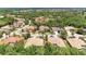 Aerial view of a residential neighborhood surrounded by lush trees and vegetation at 7913 Osprey Hammock Ct, Sarasota, FL 34240