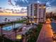 Condominium aerial view with a sparkling pool, jacuzzi and easy beach access at 1050 Longboat Club Road # 903, Longboat Key, FL 34228