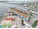 Aerial view of the property near a bridge and waterfront at 117 7Th N St # 5, Bradenton Beach, FL 34217