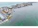 Aerial view of the coastline featuring a multi-Gathering building with access to the water at 117 7Th N St # 5, Bradenton Beach, FL 34217