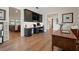 Office offers hardwood floors, dark built ins, and lots of natural light at 12615 River Rd, Myakka City, FL 34251