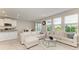 Cozy living room with comfortable seating, large windows, and a view of the backyard at 17669 Cantarina Cv, Bradenton, FL 34211