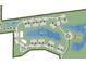 Aerial view showing the community layout, lakes, amenities, and the location of the buildings at 23819 Collina Way # 102, Port Charlotte, FL 33980