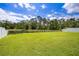 Lush green backyard enclosed with fences providing privacy and overlooking serene trees at 259 Tierra Verde Way, Bradenton, FL 34212