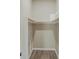 Bright walk-in closet with shelving and rod for hanging clothes at 2613 N 21St St, Tampa, FL 33605