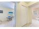 Bright bedroom with a desk, TV, closet and bathroom, perfect for working or relaxing at 3053 Monica Pkwy, Sarasota, FL 34234