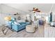 Bright, open floor plan with seamless flow from the living room to the kitchen at 5663 Midnight Pass Rd # 407, Sarasota, FL 34242