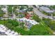 Aerial view of the condominium complex showcasing its architecture, landscaping, and location at 825 S Osprey Ave # 302, Sarasota, FL 34236