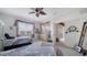 Bedroom with two twin beds and a ceiling fan at 5356 Mang Pl # 1404, Sarasota, FL 34238