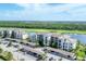 Aerial view of the condo buildings with parking at 17704 Gawthrop Dr # 102, Bradenton, FL 34211